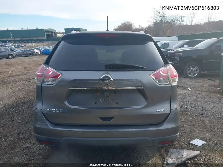 KNMAT2MV6GP616803 2016 Nissan Rogue S