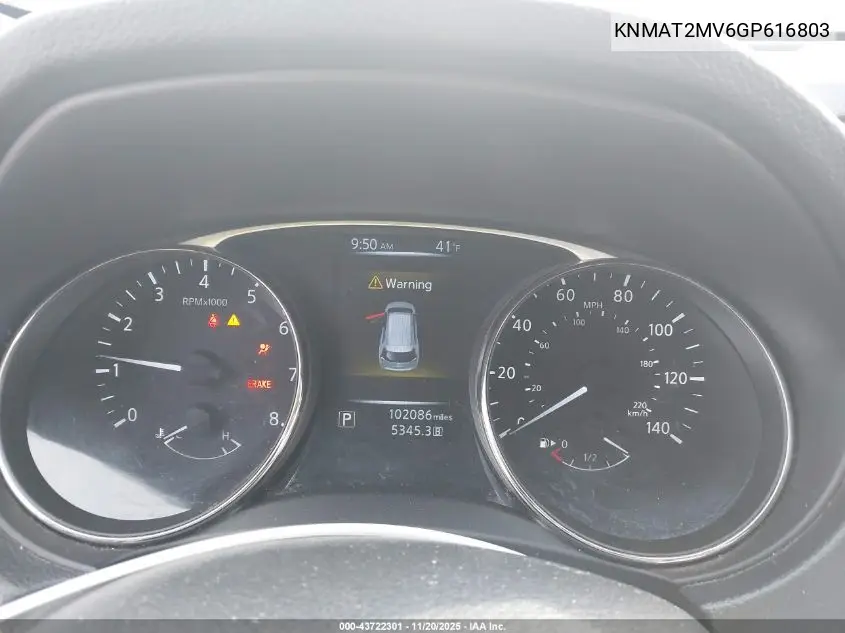 KNMAT2MV6GP616803 2016 Nissan Rogue S