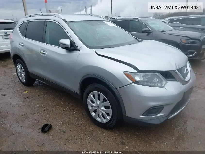 JN8AT2MTXGW018481 2016 Nissan Rogue S