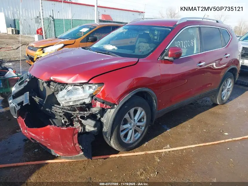 KNMAT2MV5GP735121 2016 Nissan Rogue Sv