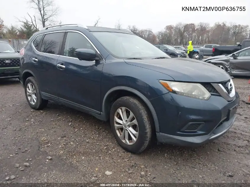 KNMAT2MV0GP636755 2016 Nissan Rogue Sv