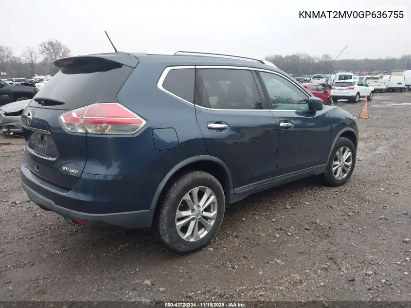 KNMAT2MV0GP636755 2016 Nissan Rogue Sv