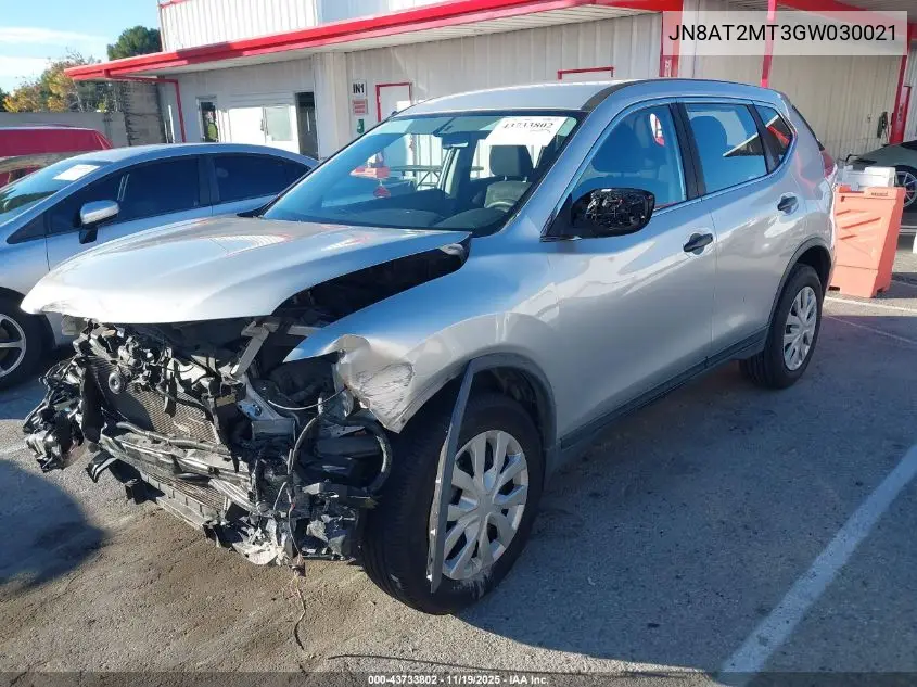JN8AT2MT3GW030021 2016 Nissan Rogue S