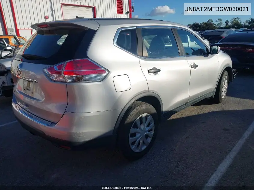 JN8AT2MT3GW030021 2016 Nissan Rogue S