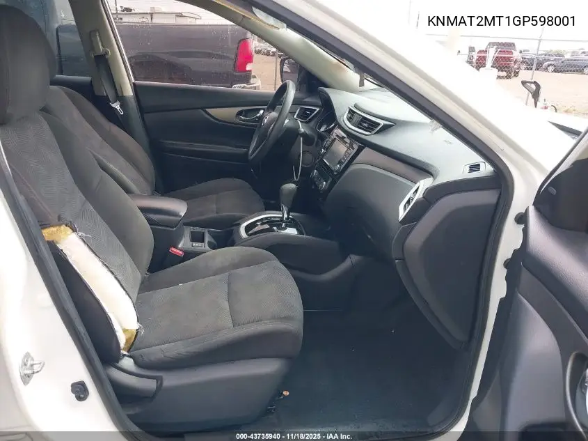 KNMAT2MT1GP598001 2016 Nissan Rogue Sv