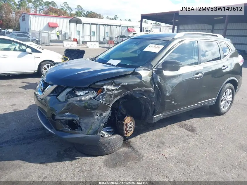 JN8AT2MV5GW149612 2016 Nissan Rogue Sv