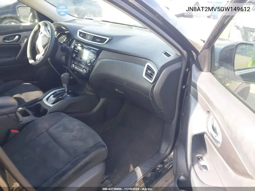 JN8AT2MV5GW149612 2016 Nissan Rogue Sv