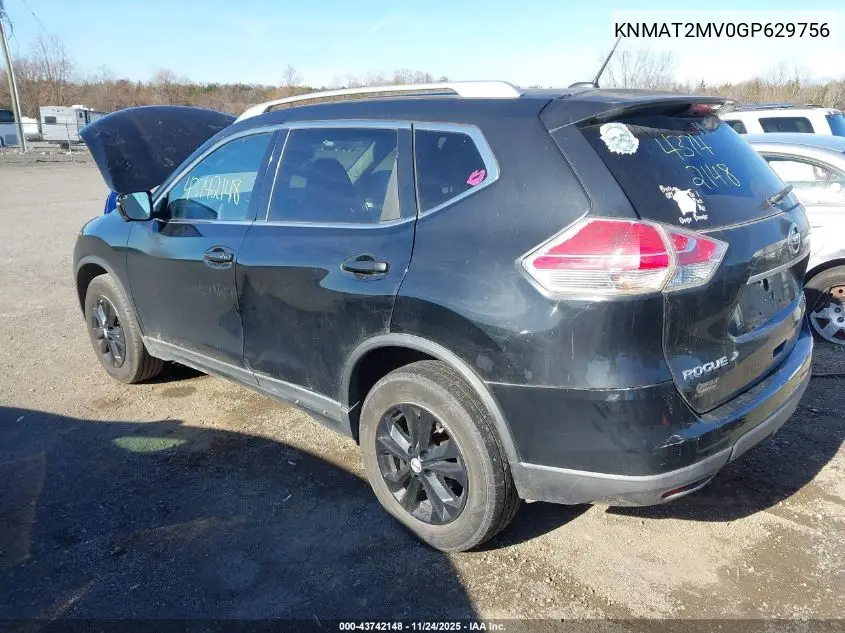 KNMAT2MV0GP629756 2016 Nissan Rogue Sv