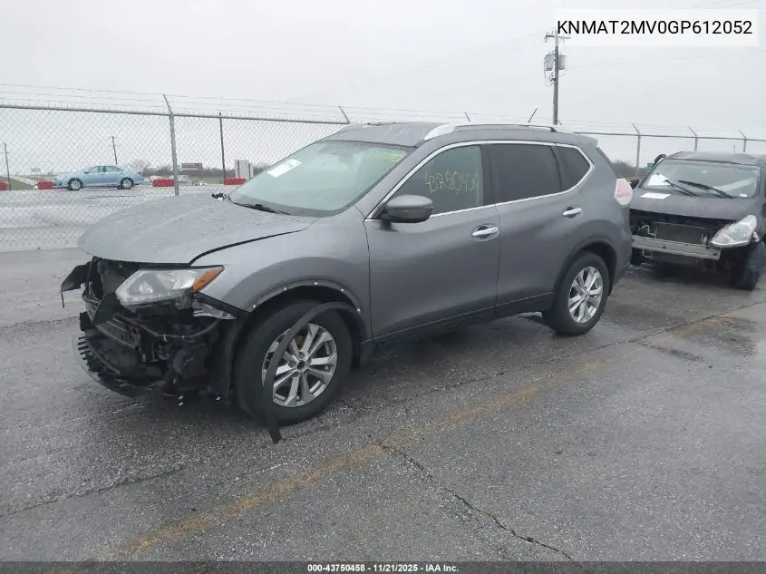KNMAT2MV0GP612052 2016 Nissan Rogue Sv
