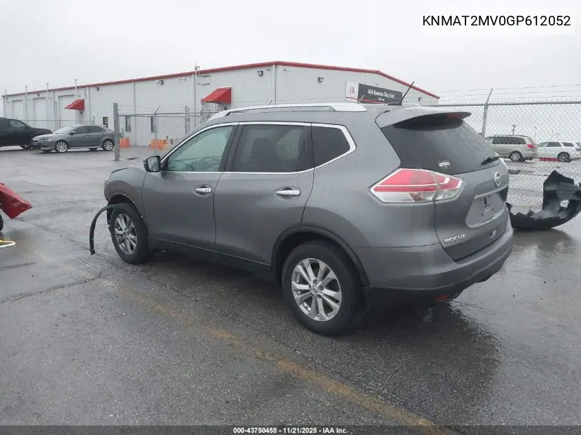 KNMAT2MV0GP612052 2016 Nissan Rogue Sv