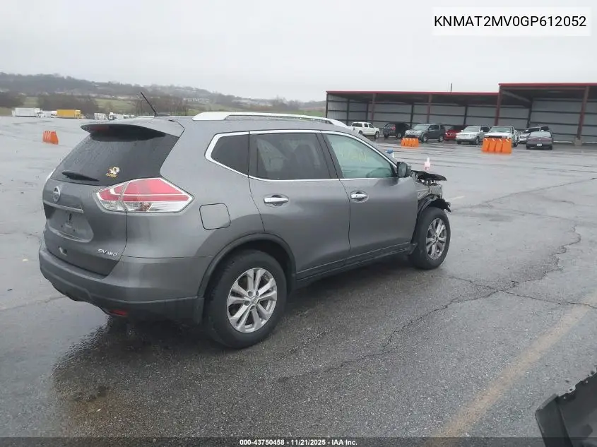 KNMAT2MV0GP612052 2016 Nissan Rogue Sv