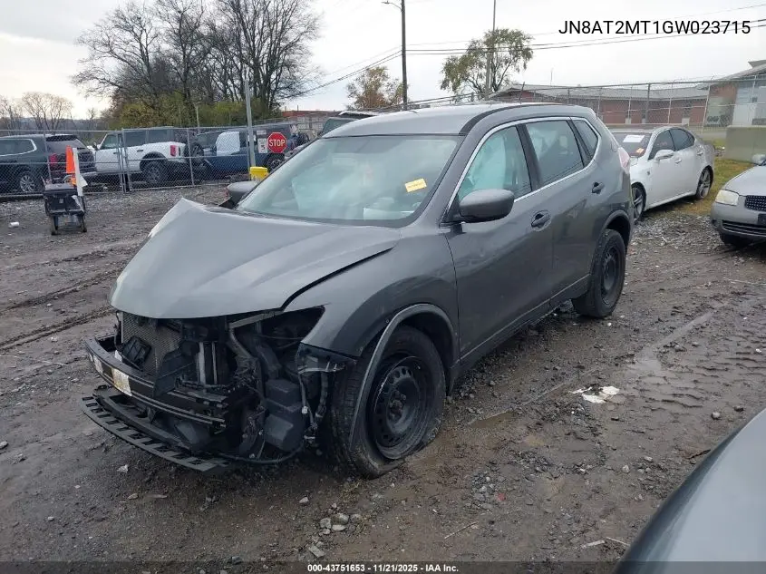 JN8AT2MT1GW023715 2016 Nissan Rogue S