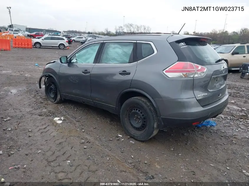 JN8AT2MT1GW023715 2016 Nissan Rogue S