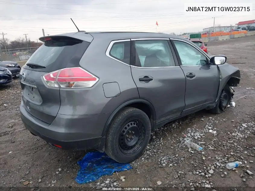 JN8AT2MT1GW023715 2016 Nissan Rogue S