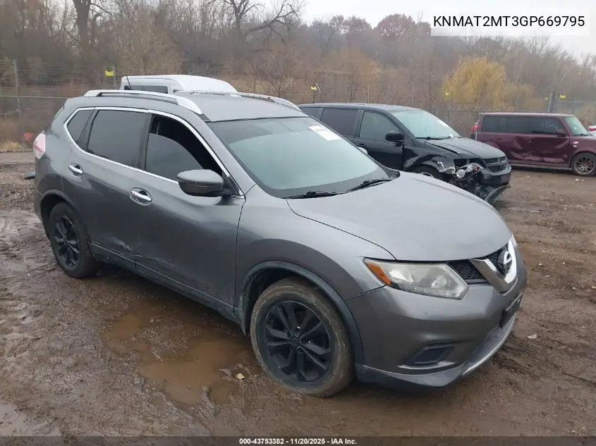 KNMAT2MT3GP669795 2016 Nissan Rogue Sv