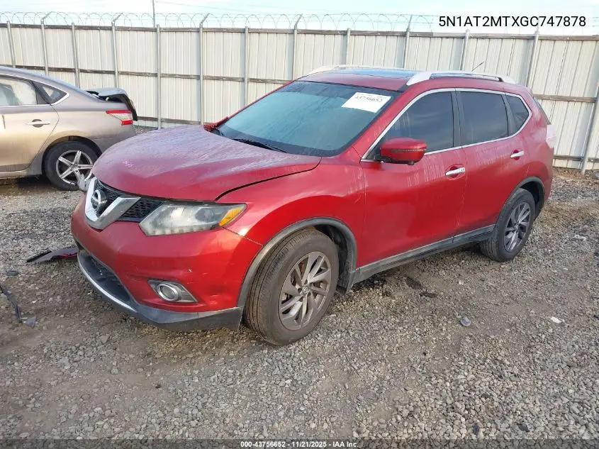 5N1AT2MTXGC747878 2016 Nissan Rogue Sl