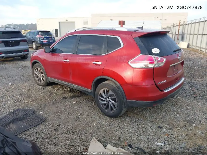 5N1AT2MTXGC747878 2016 Nissan Rogue Sl