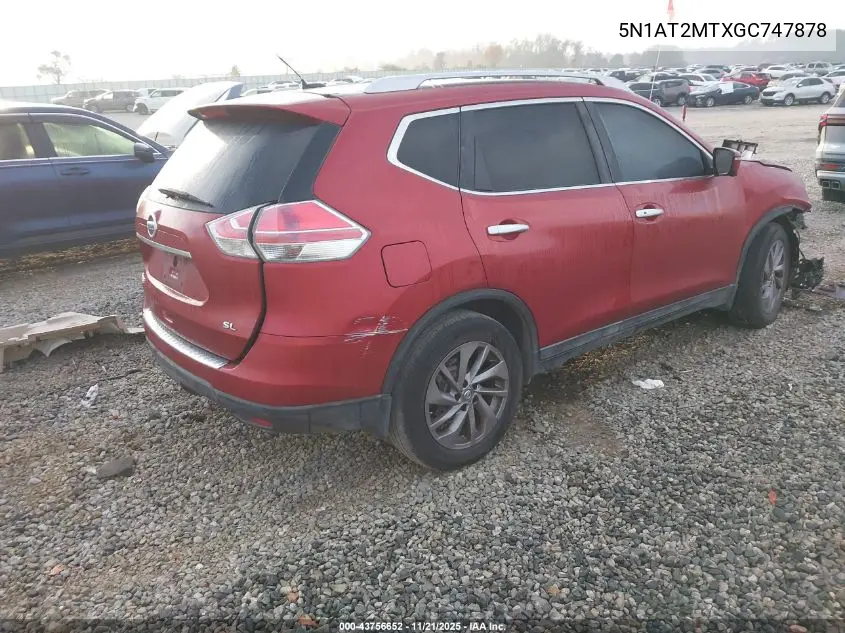 5N1AT2MTXGC747878 2016 Nissan Rogue Sl