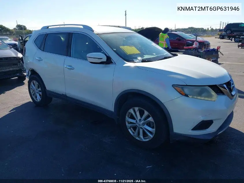 KNMAT2MT6GP631946 2016 Nissan Rogue Sv