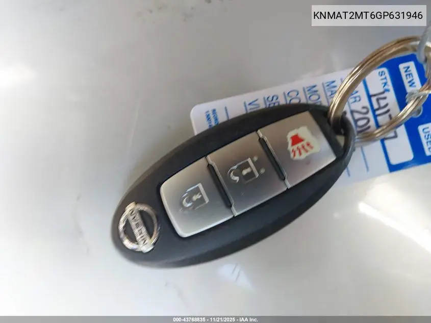 KNMAT2MT6GP631946 2016 Nissan Rogue Sv