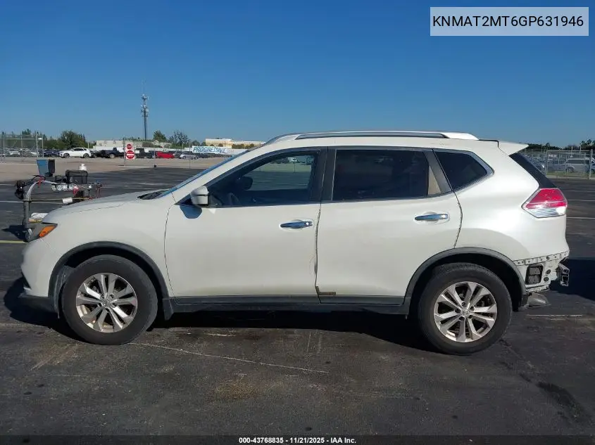 KNMAT2MT6GP631946 2016 Nissan Rogue Sv