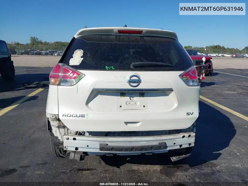 KNMAT2MT6GP631946 2016 Nissan Rogue Sv