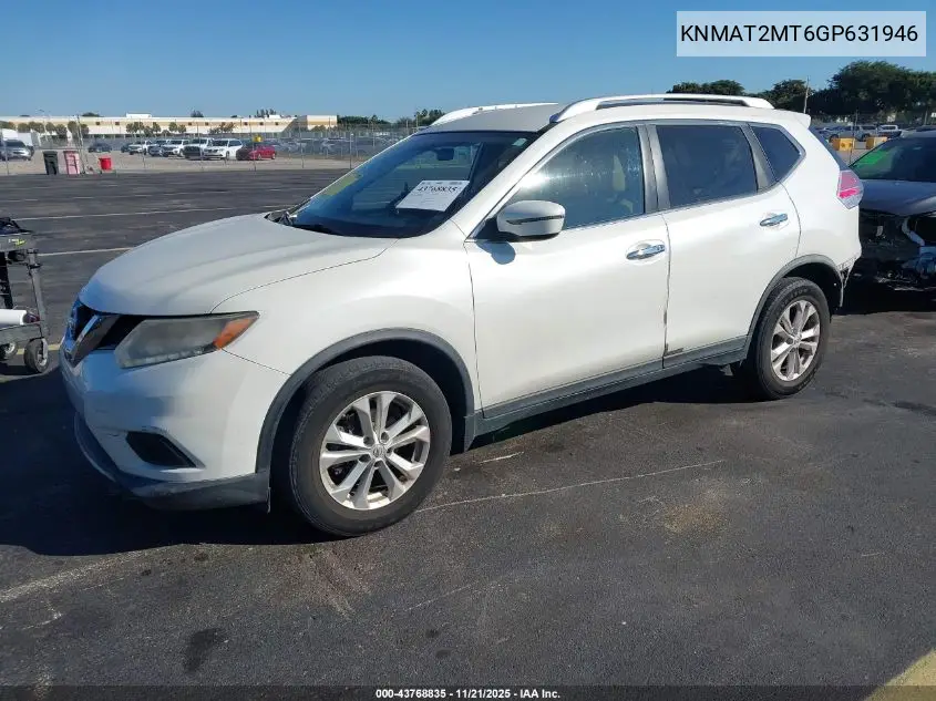 KNMAT2MT6GP631946 2016 Nissan Rogue Sv