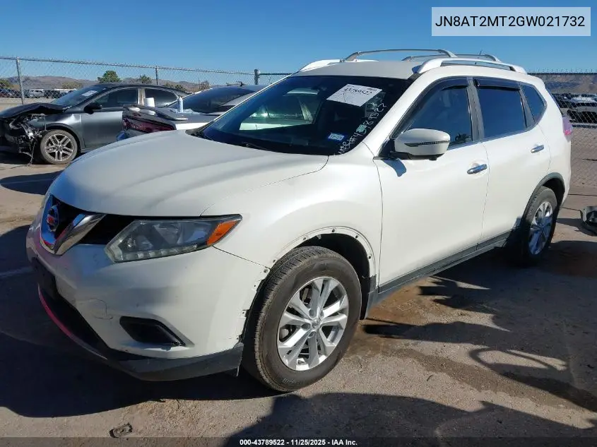 JN8AT2MT2GW021732 2016 Nissan Rogue Sv