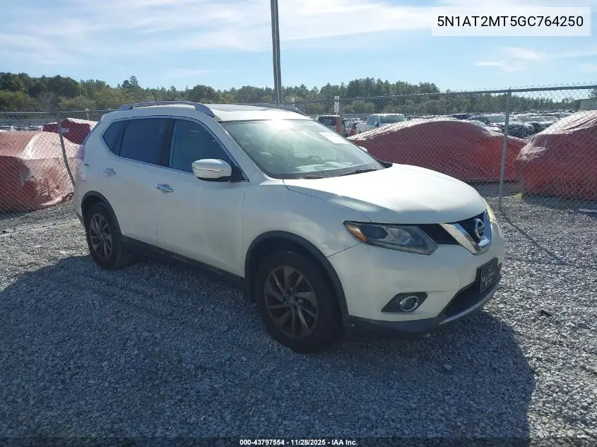 5N1AT2MT5GC764250 2016 Nissan Rogue Sl