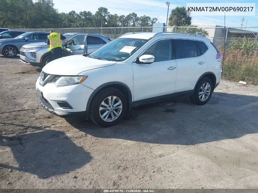 KNMAT2MV0GP690217 2016 Nissan Rogue Sv