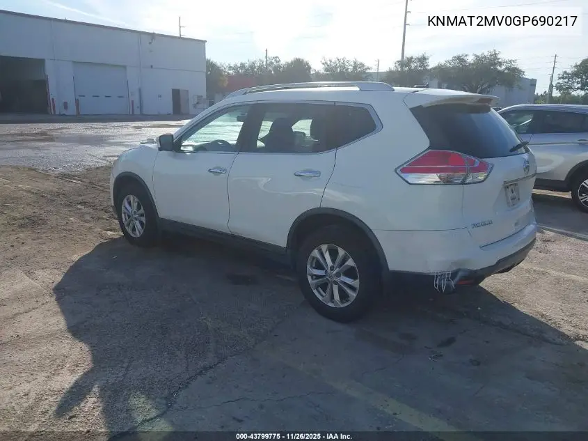 KNMAT2MV0GP690217 2016 Nissan Rogue Sv