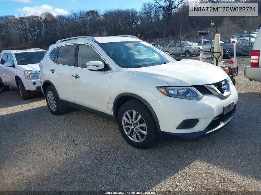 JN8AT2MT2GW023724 2016 Nissan Rogue S/Sl/Sv