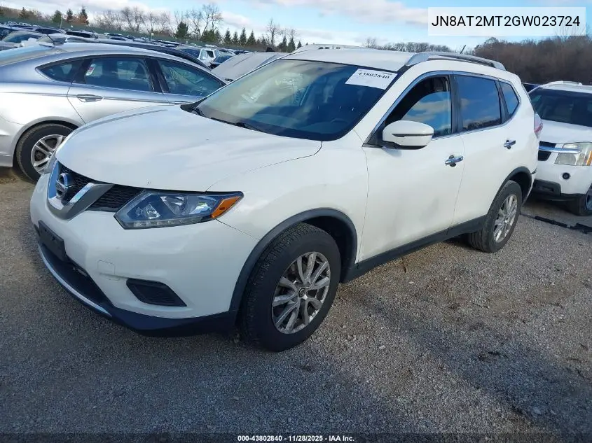 JN8AT2MT2GW023724 2016 Nissan Rogue S/Sl/Sv