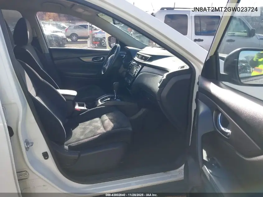 JN8AT2MT2GW023724 2016 Nissan Rogue S/Sl/Sv