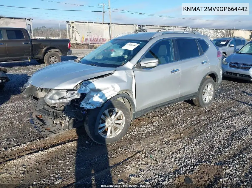 KNMAT2MV9GP664442 2016 Nissan Rogue Sv