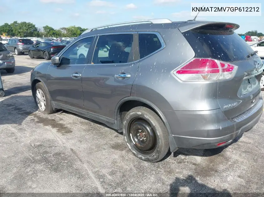 KNMAT2MV7GP612212 2016 Nissan Rogue Sv
