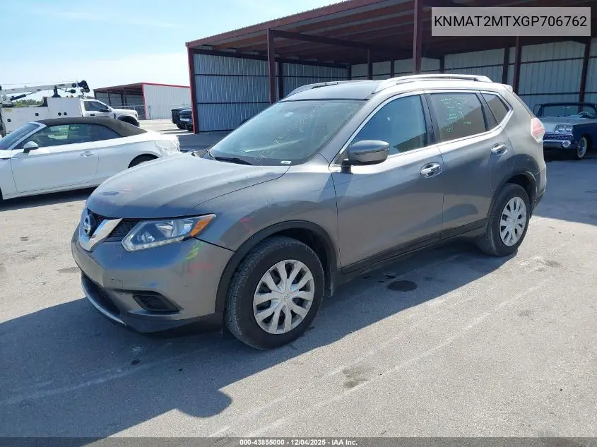 KNMAT2MTXGP706762 2016 Nissan Rogue S