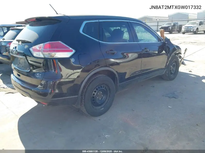 JN8AT2MTXGW017332 2016 Nissan Rogue S