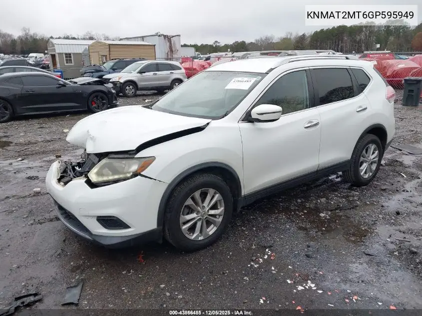 KNMAT2MT6GP595949 2016 Nissan Rogue Sv