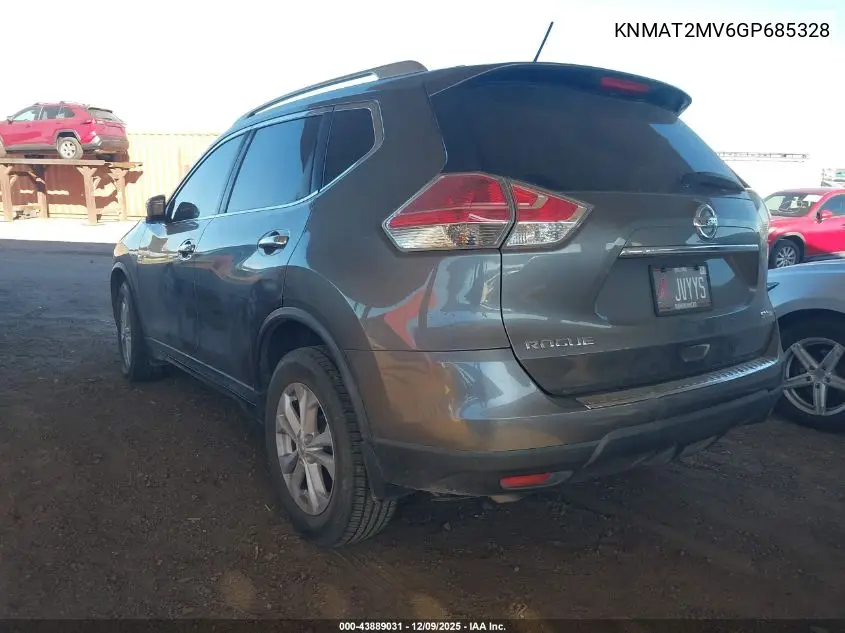 KNMAT2MV6GP685328 2016 Nissan Rogue Sv