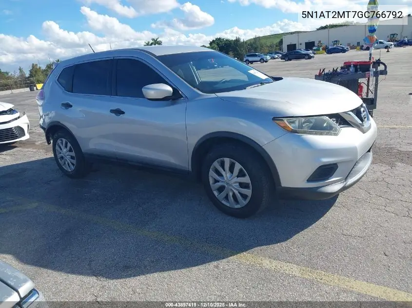5N1AT2MT7GC766792 2016 Nissan Rogue S/Sl/Sv
