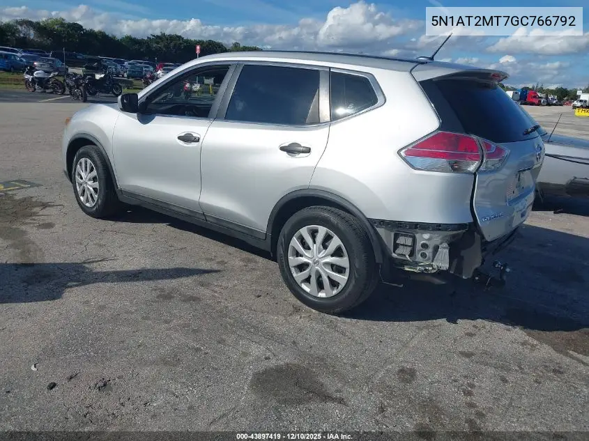 5N1AT2MT7GC766792 2016 Nissan Rogue S/Sl/Sv