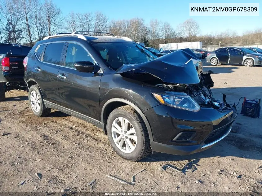 KNMAT2MV0GP678309 2016 Nissan Rogue Sv
