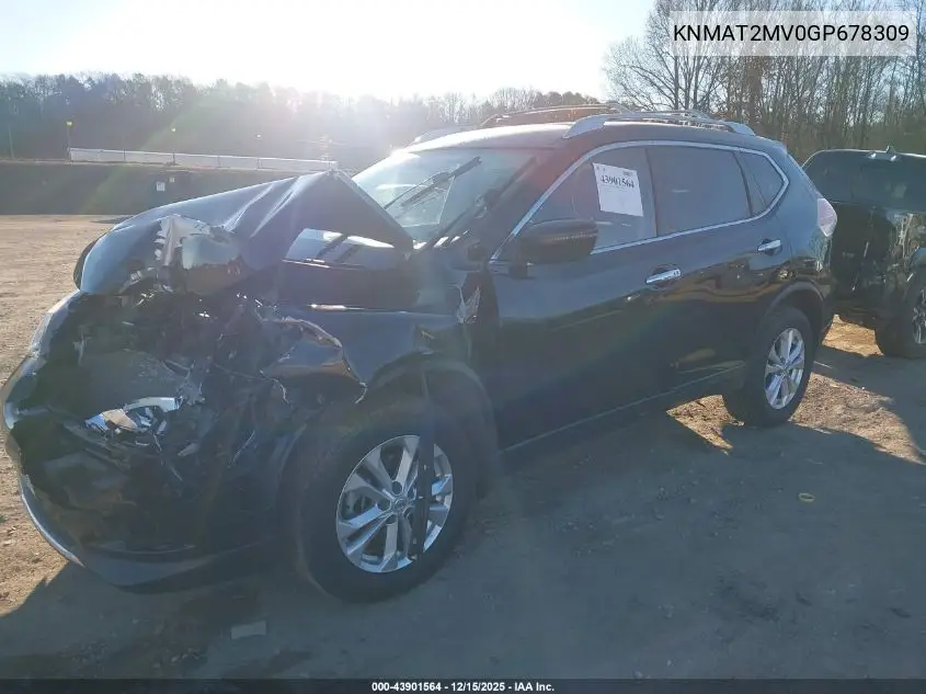 KNMAT2MV0GP678309 2016 Nissan Rogue Sv