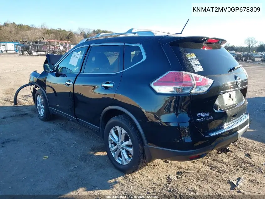 KNMAT2MV0GP678309 2016 Nissan Rogue Sv