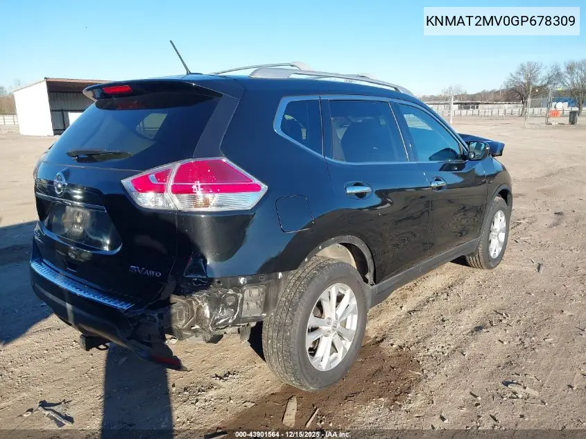 KNMAT2MV0GP678309 2016 Nissan Rogue Sv