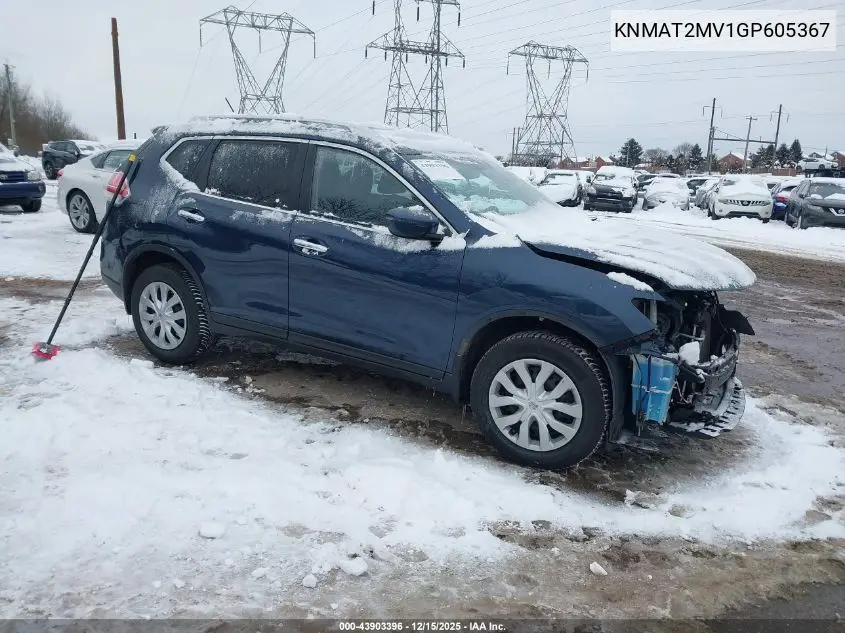 KNMAT2MV1GP605367 2016 Nissan Rogue S