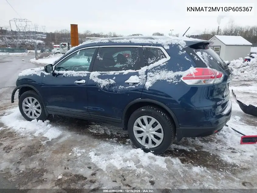 KNMAT2MV1GP605367 2016 Nissan Rogue S