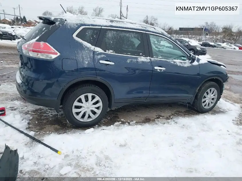 KNMAT2MV1GP605367 2016 Nissan Rogue S