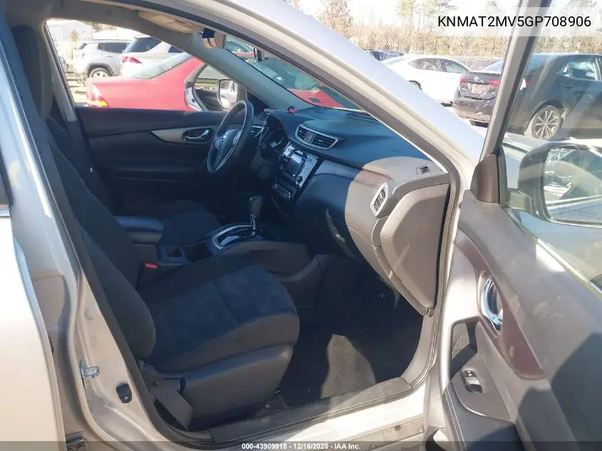 KNMAT2MV5GP708906 2016 Nissan Rogue S/Sl/Sv